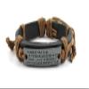 1 Piece Women's Men's Fashion Strand Bracelet 1020 Strip Sign Letters Leather Braided Adjustable view 1