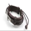 1 Piece Women's Men's Fashion Strand Bracelet 1027 Cross Letters Leather Braided Adjustable view 2