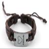 1 Piece Women's Men's Fashion Strand Bracelet 1059 Love Heart Leather Braided Adjustable view 1