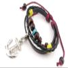 1 Piece Women's Men's Fashion Strand Bracelet 2003 Beads String Anchor Leather Braided Adjustable view 2