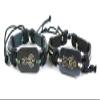 1 Pair Women's Men's Fashion Strand Bracelet 3005 Gender Logo A Pair Leather Braided Adjustable view 1
