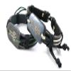1 Pair Women's Men's Fashion Strand Bracelet 3005 Gender Logo A Pair Leather Braided Adjustable view 2