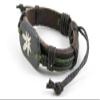 1 Piece Women's Men's Fashion Strand Bracelet 3028 Maple Leaf Leather Braided Adjustable view 2