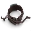 1 Piece Women's Men's Fashion Strand Bracelet 4012 Peace Sign Leather Braided Adjustable view 3