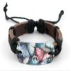1 Piece Women's Men's Fashion Strand Bracelet 4023 Butterfly Peace Sign Leather Braided Adjustable view 1