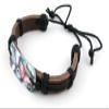 1 Piece Women's Men's Fashion Strand Bracelet 4023 Butterfly Peace Sign Leather Braided Adjustable view 2