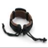 1 Piece Women's Men's Fashion Strand Bracelet 4029 Butterfly Peace Sign Leather Braided Adjustable view 3