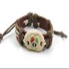 1 Piece Women's Men's Fashion Strand Bracelet 5008 Tribe Style Peach Heart Leather Braided Adjustable view 1