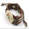 1 Piece Women's Men's Fashion Strand Bracelet 5008 Tribe Style Peach Heart Leather Braided Adjustable view 2