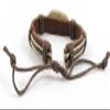 1 Piece Women's Men's Fashion Strand Bracelet 5008 Tribe Style Peach Heart Leather Braided Adjustable view 3