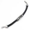 1 Piece Women's Men's Fashion Strand Bracelet 6019 LOVE Strip Leather Braided Adjustable view 4