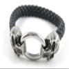 1 Piece Women's Men's Fashion Strand Bracelet 6030 Skull Heads Clasp Leather Braided Adjustable view 1