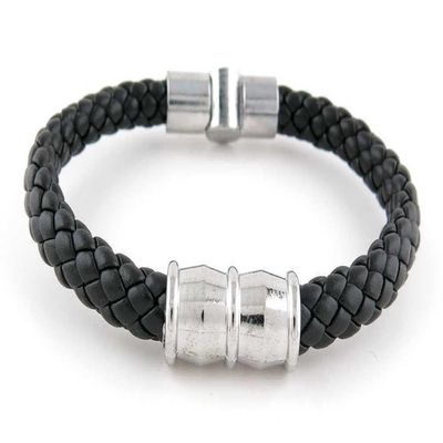 1 Piece Women's Men's Fashion Strand Bracelet 6076 Beads Leather Braided Adjustable