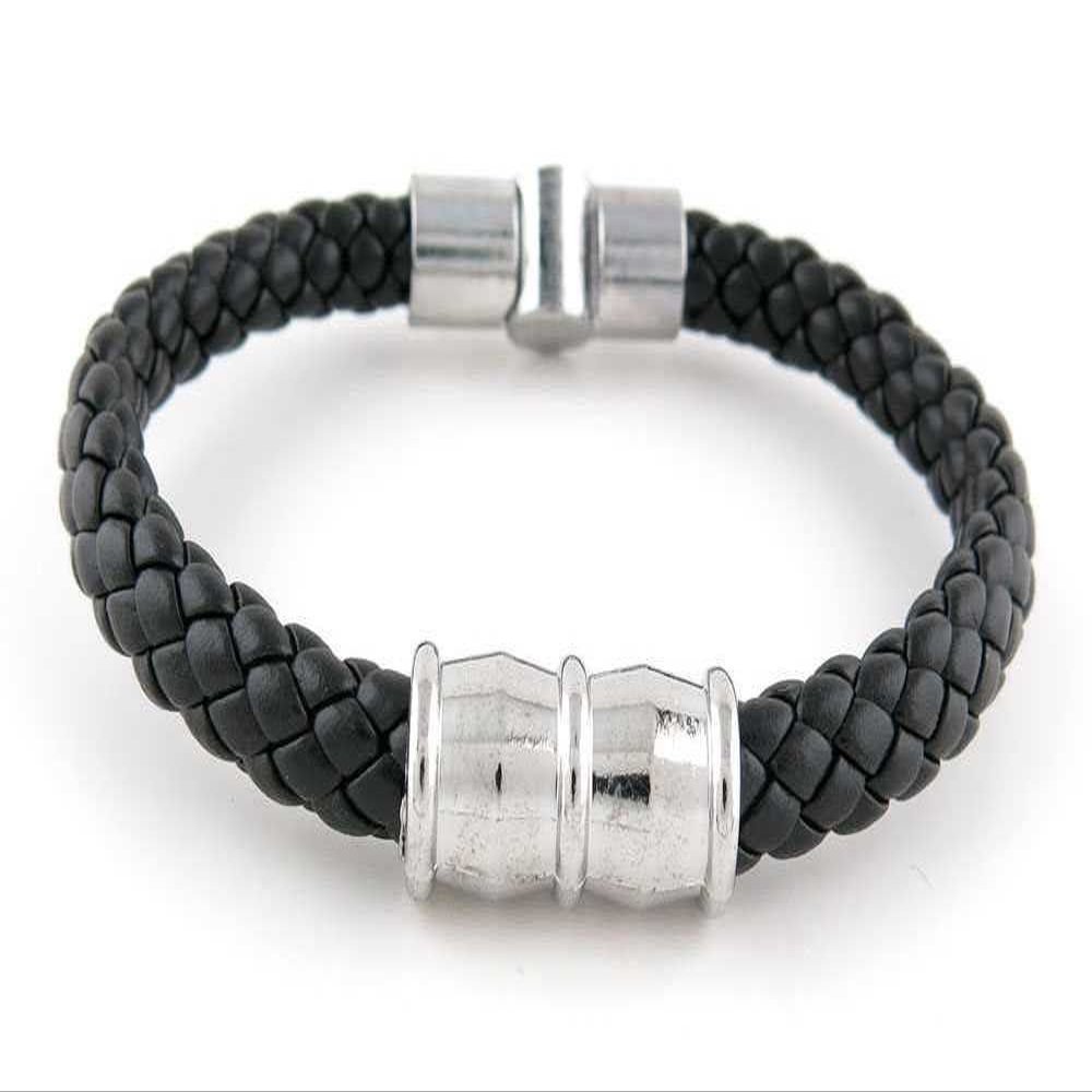 1 Piece Women's Men's Fashion Strand Bracelet 6076 Beads Leather Braided Adjustable
