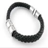 1 Piece Women's Men's Fashion Strand Bracelet 6076 Beads Leather Braided Adjustable view 2