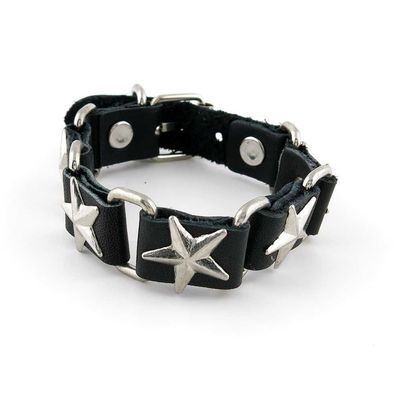 1 Piece Women's Men's Fashion Strand Bracelet 7010 Stars Leather Braided Adjustable