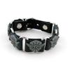 1 Piece Women's Men's Fashion Strand Bracelet 7015 R Wing Shield Leather Braided Adjustable view 1