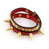1 Piece Women's Men's Fashion Strand Bracelet 7025B Golden Rivets Studs Leather Braided Adjustable view 2