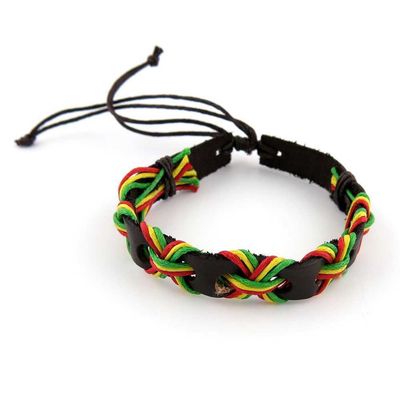1 Piece Women's Men's Fashion Strand Bracelet 8005C Weave Plait Leather Braided Adjustable