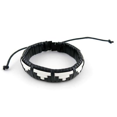 1 Piece Women's Men's Fashion Strand Bracelet 8006W Weave Plait Leather Braided Adjustable