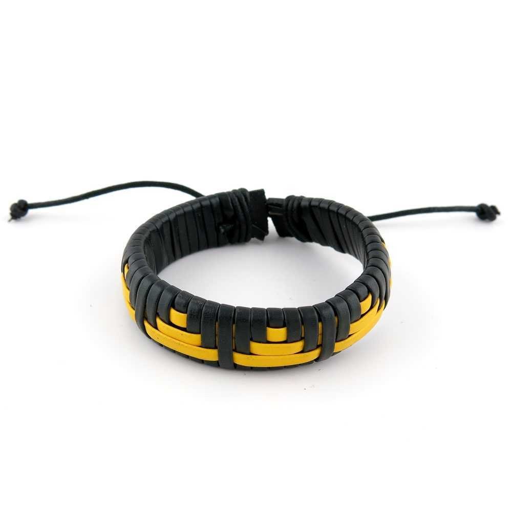 1 Piece Women's Men's Fashion Strand Bracelet 8006Y Weave Plait Leather Braided Adjustable