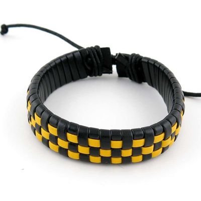 1 Piece Women's Men's Fashion Strand Bracelet 8007Y Weave Plait Leather Braided Adjustable