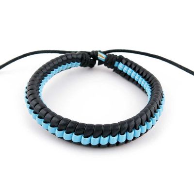 1 Piece Women's Men's Fashion Strand Bracelet 8009B Weave Plait Leather Braided Adjustable