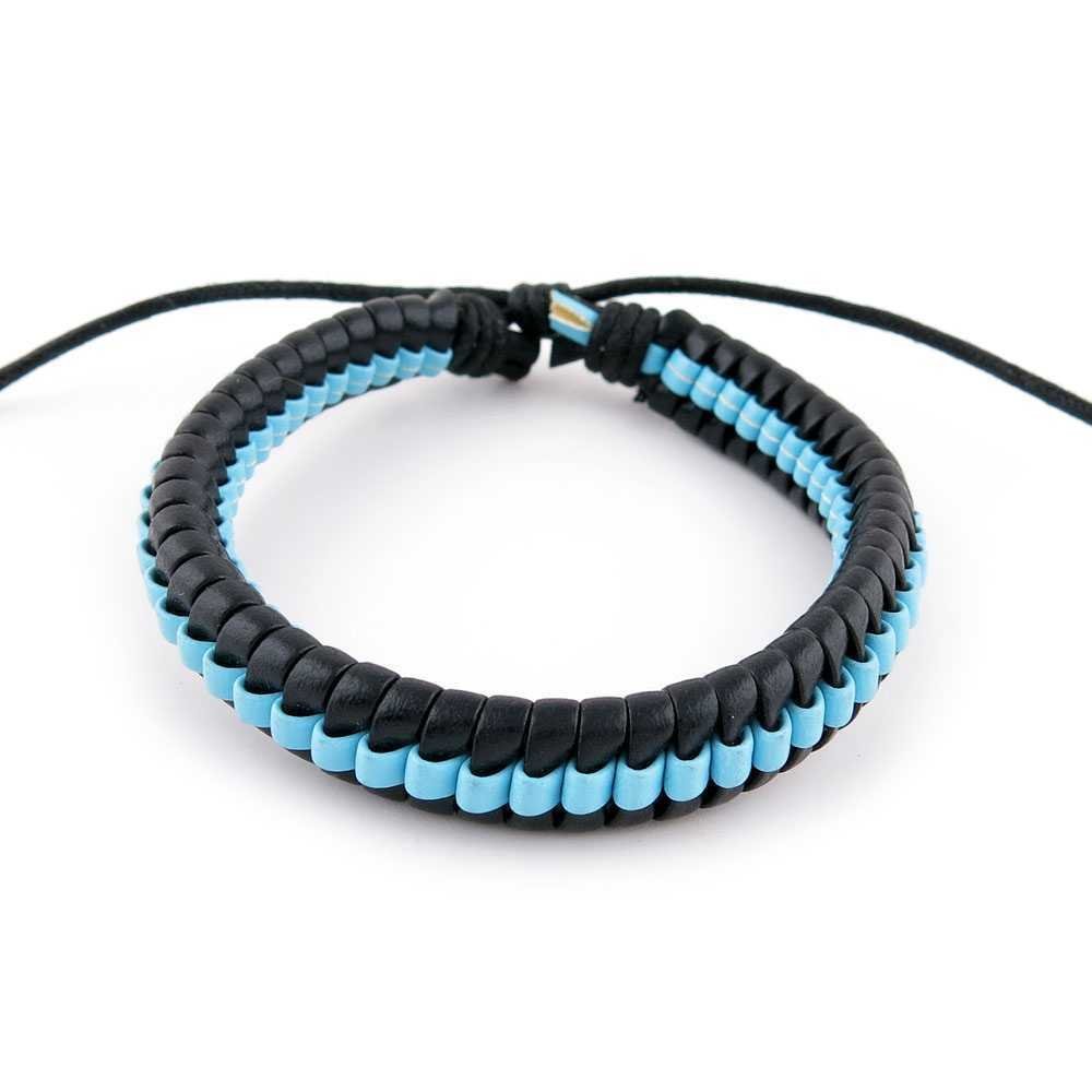 1 Piece Women's Men's Fashion Strand Bracelet 8009B Weave Plait Leather Braided Adjustable
