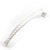 1 Piece Women's Men's Fashion Strand Bracelet 8015W White Weave Plait Leather Braided Adjustable view 4