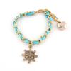 1 Piece Women's Men's Fashion Strand Bracelet 8062 Rudder Heart Leather Braided Adjustable view 1