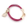 1 Piece Women's Men's Fashion Strand Bracelet 8069 Golden Handbag Leather Braided Adjustable view 2