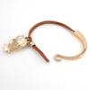 1 Piece Women's Men's Fashion Strand Bracelet 8073 Hollow Owl Leather Braided Adjustable view 3