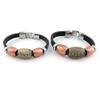 1 Pair Women's Men's Fashion Strand Bracelet 9013 Beads Lovers Pair Leather Braided Adjustable view 1