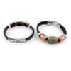 1 Pair Women's Men's Fashion Strand Bracelet 9013 Beads Lovers Pair Leather Braided Adjustable view 2