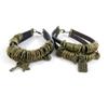 1 Pair Women's Men's Fashion Strand Bracelet 9019 Rings Key Lock A Pair Leather Braided Adjustable view 1