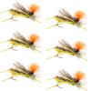The Fly Fishing Place Feth Hopper Yellow Foam Body High Visibility Grasshopper Dry Fly - 6 Flies - Hook Size 10 view 1