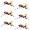 The Fly Fishing Place Feth Hopper Purple Foam Body High Visibility Grasshopper Dry Fly - 6 Flies - Hook Size 10 view 1