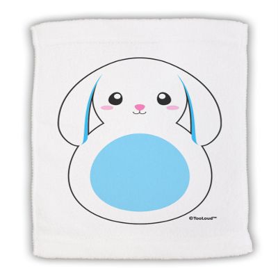 TOOLOUD Cute Bunny with Floppy Ears - Blue Micro Terry Sport Towel 11" x 18"