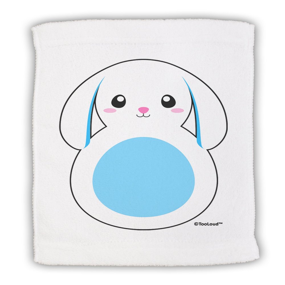 TOOLOUD Cute Bunny with Floppy Ears - Blue Micro Terry Sport Towel 11" x 18"