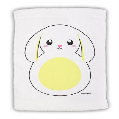 TOOLOUD Cute Bunny with Floppy Ears - Yellow Micro Terry Sport Towel 11" x 18"