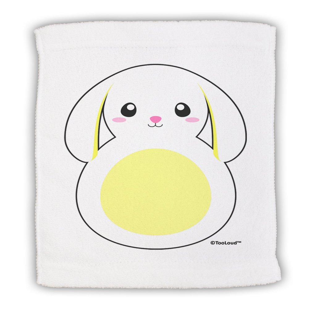 TOOLOUD Cute Bunny with Floppy Ears - Yellow Micro Terry Sport Towel 11" x 18"