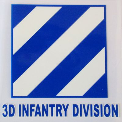 3RD INFANTRY DIVISION OUTSIDE DECAL 4.5" X 4.5" (2 DECALS PER ORDER)