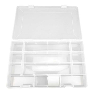 2 Pieces Clear Beads Tackle Box 309 Fishing Lure Jewelry Nail Art Small Parts Display Plastic transparent Case Storage Organizer Containers