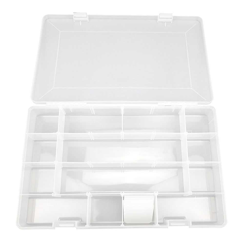 2 Pieces Clear Beads Tackle Box 309 Fishing Lure Jewelry Nail Art Small Parts Display Plastic transparent Case Storage Organizer Containers