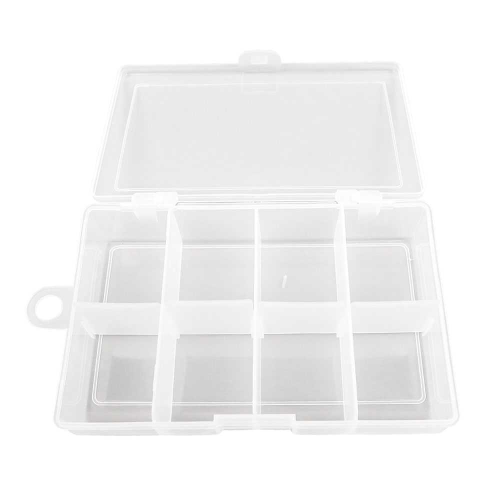 10 Pieces Clear Beads Tackle Box 012 Fishing Lure Nail Art Small Parts Plastic transparent Case Storage Organizer Containers kisten boxen boite
