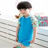 Childrens Uv Protection Swimsuit One-Piece Rash Guard (Blue, XL(Height:4'3"-4'7")) view 3