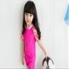 Childrens Uv Protection Swimsuit One-Piece Rash Guard (Rose red, 3XL(Height:4'11"-5'2")) view 4