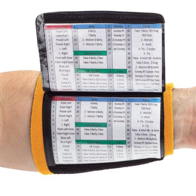 WristCoaches Football Play Wristbands - Youth Quarterback Gear - Wristband Playbook - Softball Wristbands for Signs