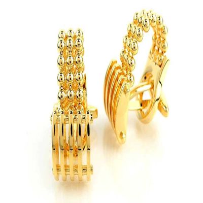 1 Pair Men's Cufflinks ID150753 Golden Chain Cuff Links Cadeaux Mariage Partie Chemise Tissu Shirt Party Bouton Classique