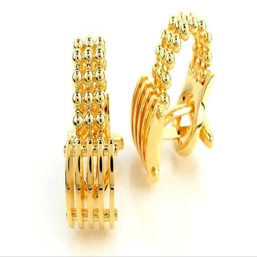 1 Pair Men's Cufflinks ID150753 Golden Chain Cuff Links Cadeaux Mariage Partie Chemise Tissu Shirt Party Bouton Classique